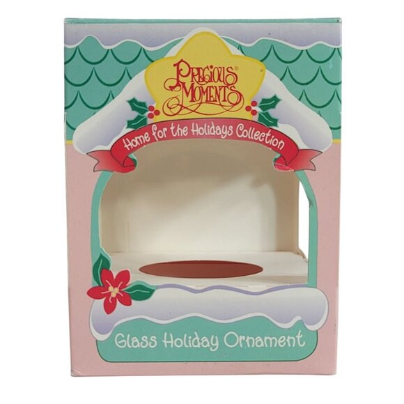 Precious Moments Glass Christmas Ornament Sharing Our Season Together 1995 VTG - Picture 9 of 12